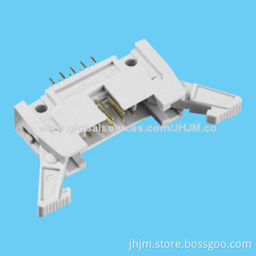 2.54mm Pitch Header with Ejector Latches, Straight/Right Angle, 10/14/16/20/26/30/34/40/50/60/64-pin